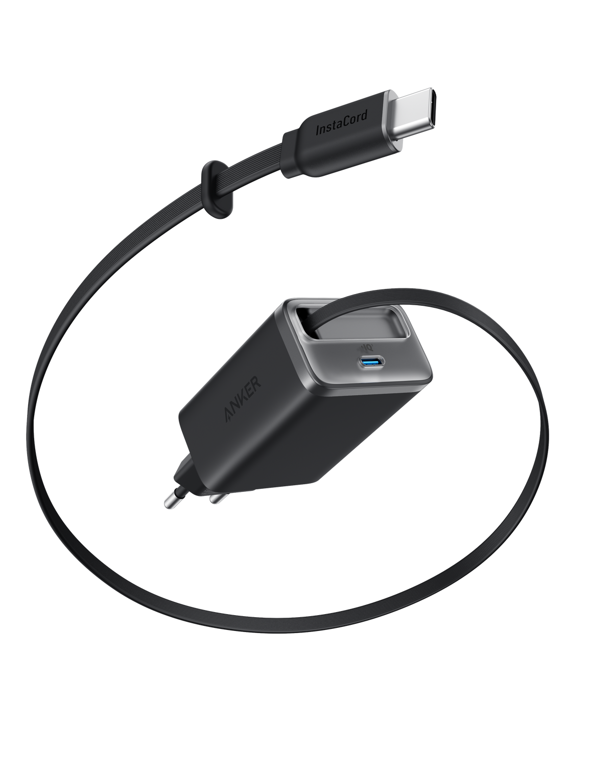ANKERXI Nano Charger (35W, Built-in Retractable USB-C cable) - Black