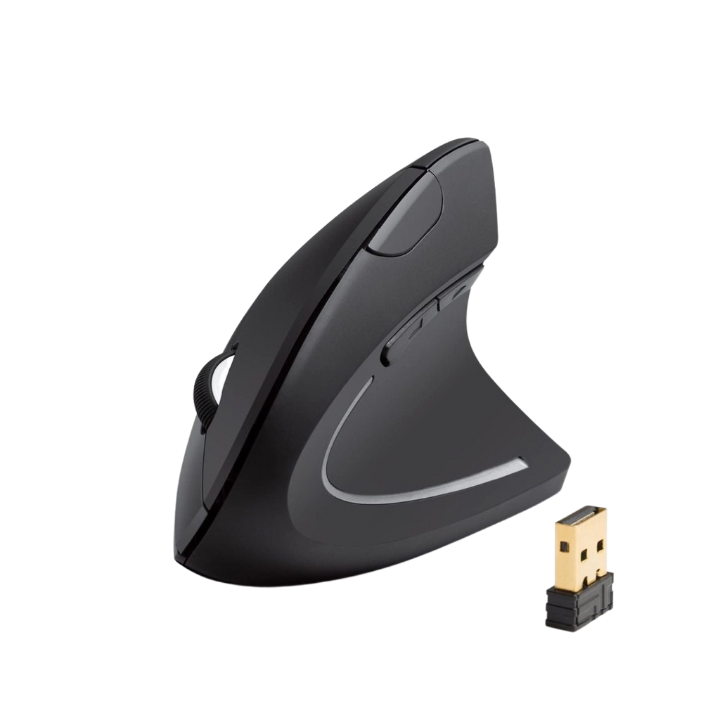 ANKERXI 2.4G Wireless Vertical Ergonomic Optical Mouse Black - Default Title