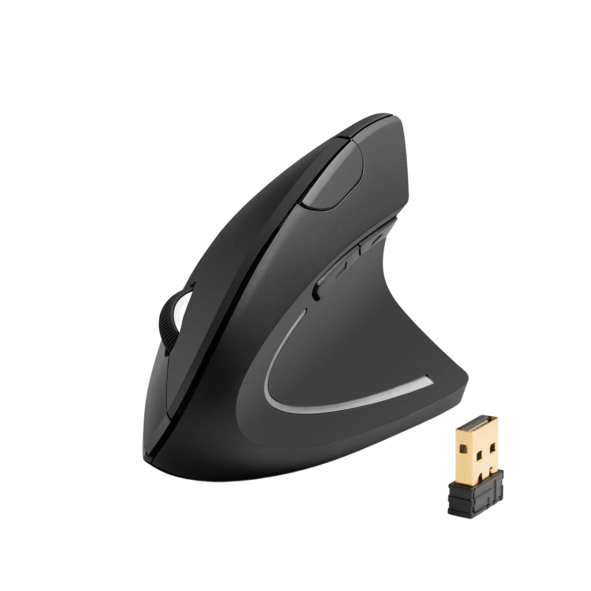 ANKERXI 2.4G Wireless Vertical Ergonomic Optical Mouse Black - Default Title