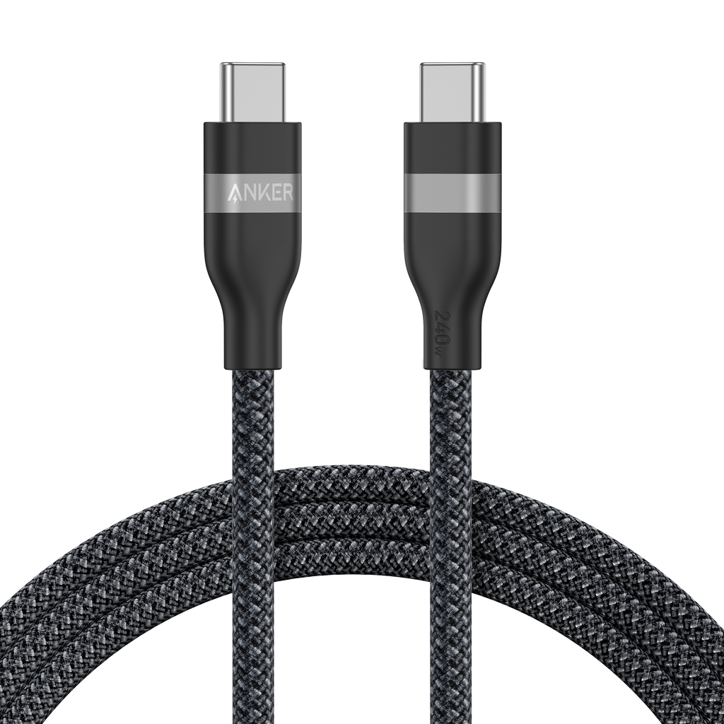 ANKERXI USB-C to USB-C Cable (3 ft / 6 ft, 240W, Upcycled-Braided) 6 ft /