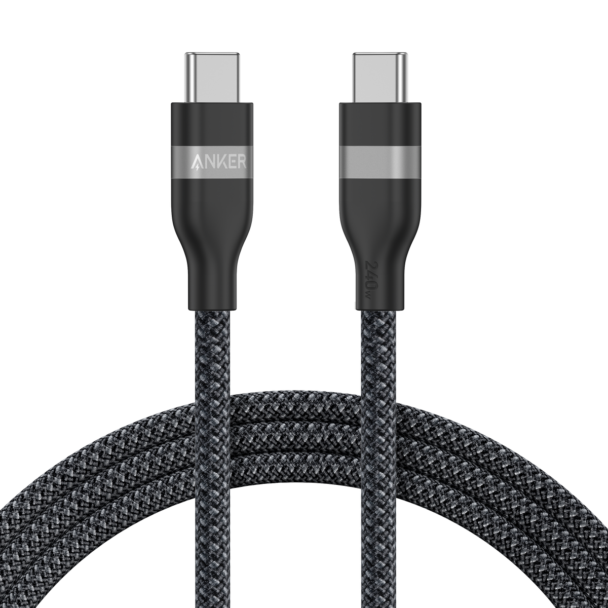 ANKERXI USB-C to USB-C Cable (3 ft / 6 ft, 240W, Upcycled-Braided) 6 ft /