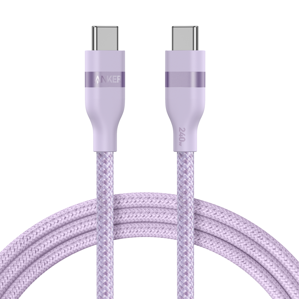 ANKERXI USB-C to USB-C Cable (3 ft / 6 ft, 240W, Upcycled-Braided) 6 ft /