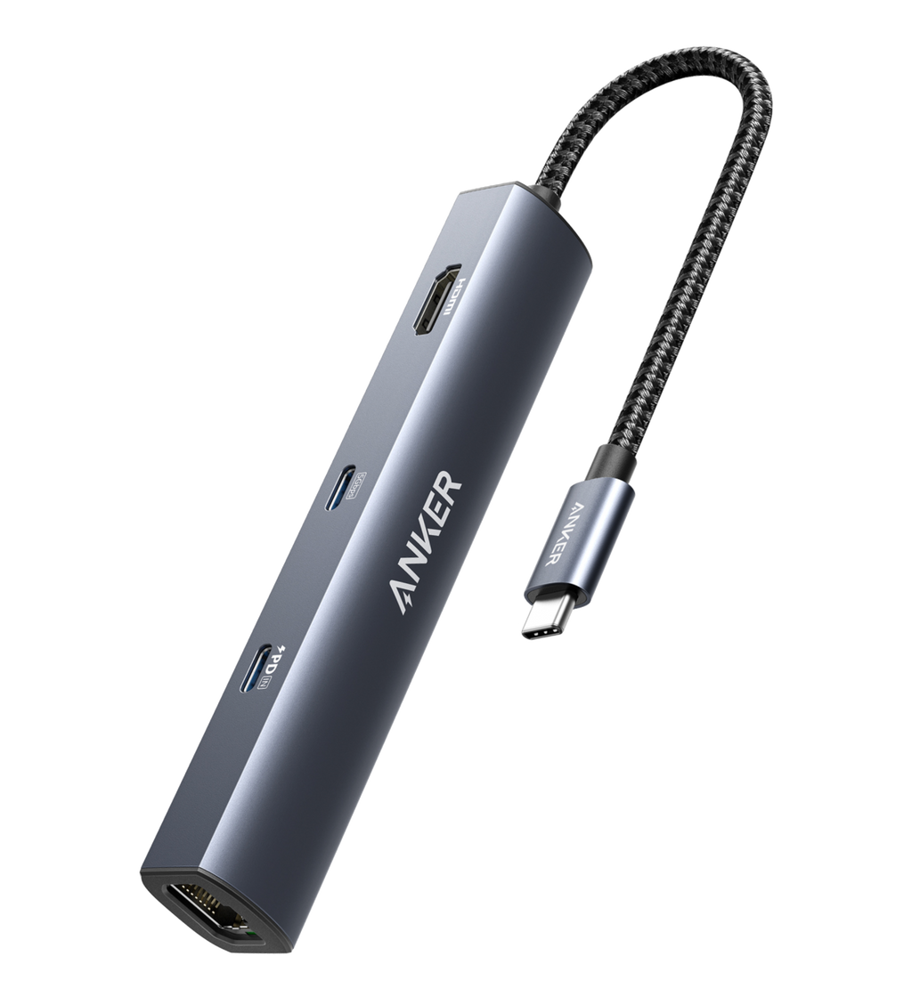 ANKERXI 543 USB-C Hub (6-in-1, Slim) Gray - Default Title