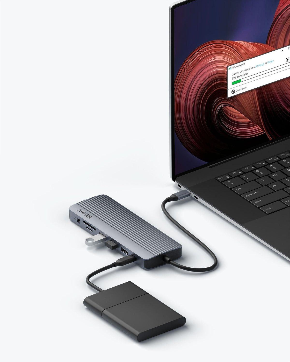 ANKERXI USB-C Hub (14-in-1, Triple Display)