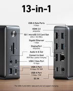 ANKERXI 575 USB-C-docking station (13-i-1)