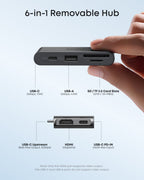 ANKERXI Nano Docking Station (13-in-1, Triple Display, Built-In Removable Hub)