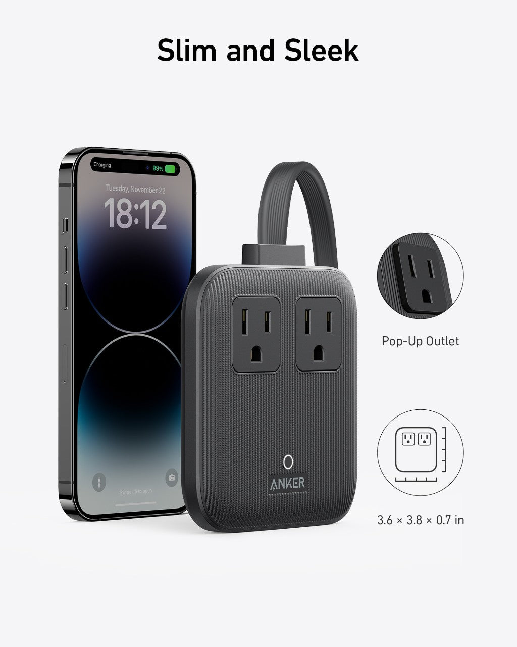 ANKERXI Nano Charging Station (6-in-1, 67W) Black Stone