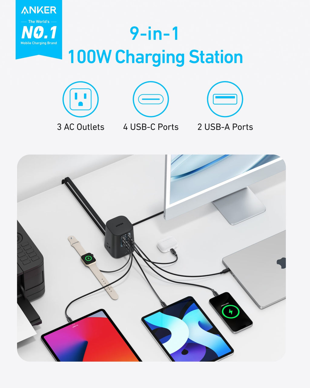 ANKERXI Charging Station (9-in-1, 100W)