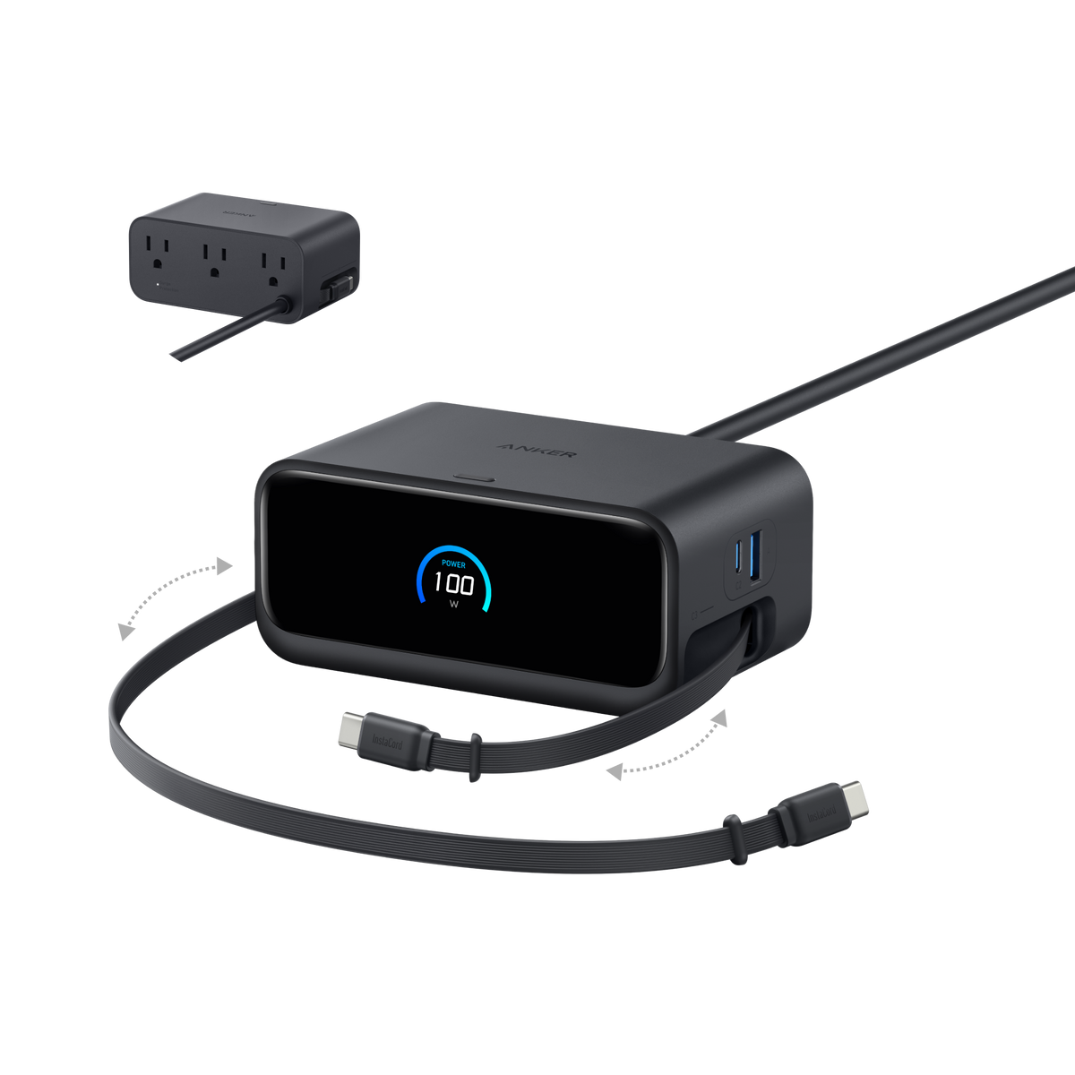 ANKERXI Nano Charging Station (7-in-1, 100W) - Black