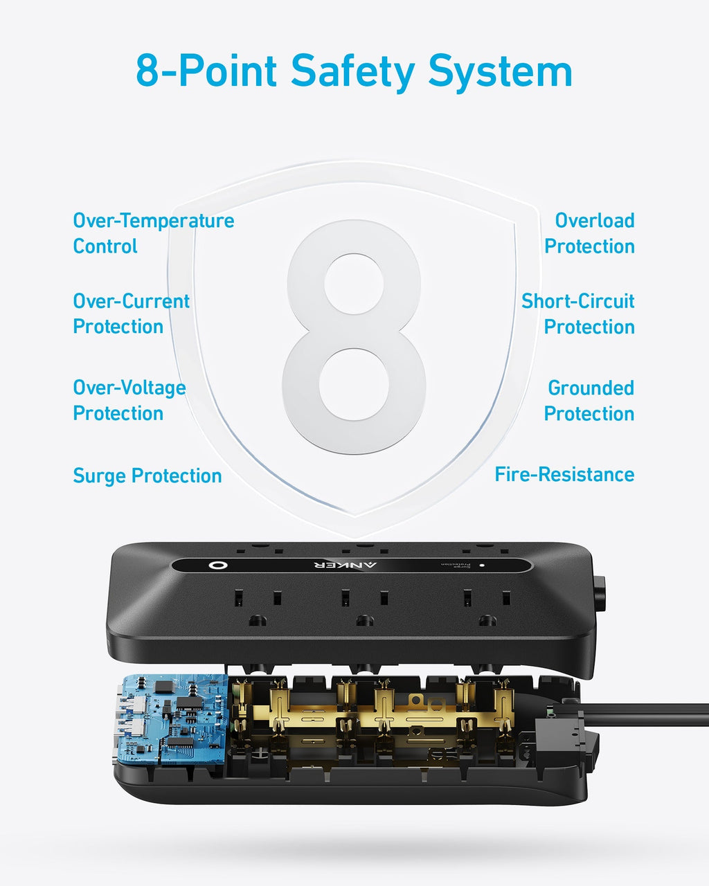 ANKERXI USB Power Strip (10-in-1, 20W)