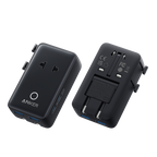 ANKERXI Nano Travel Adapter (5-in-1, 20W, 1-Pack) - Black