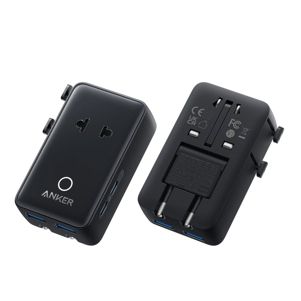 ANKERXI Nano Travel Adapter (5-in-1, 20W) - Black