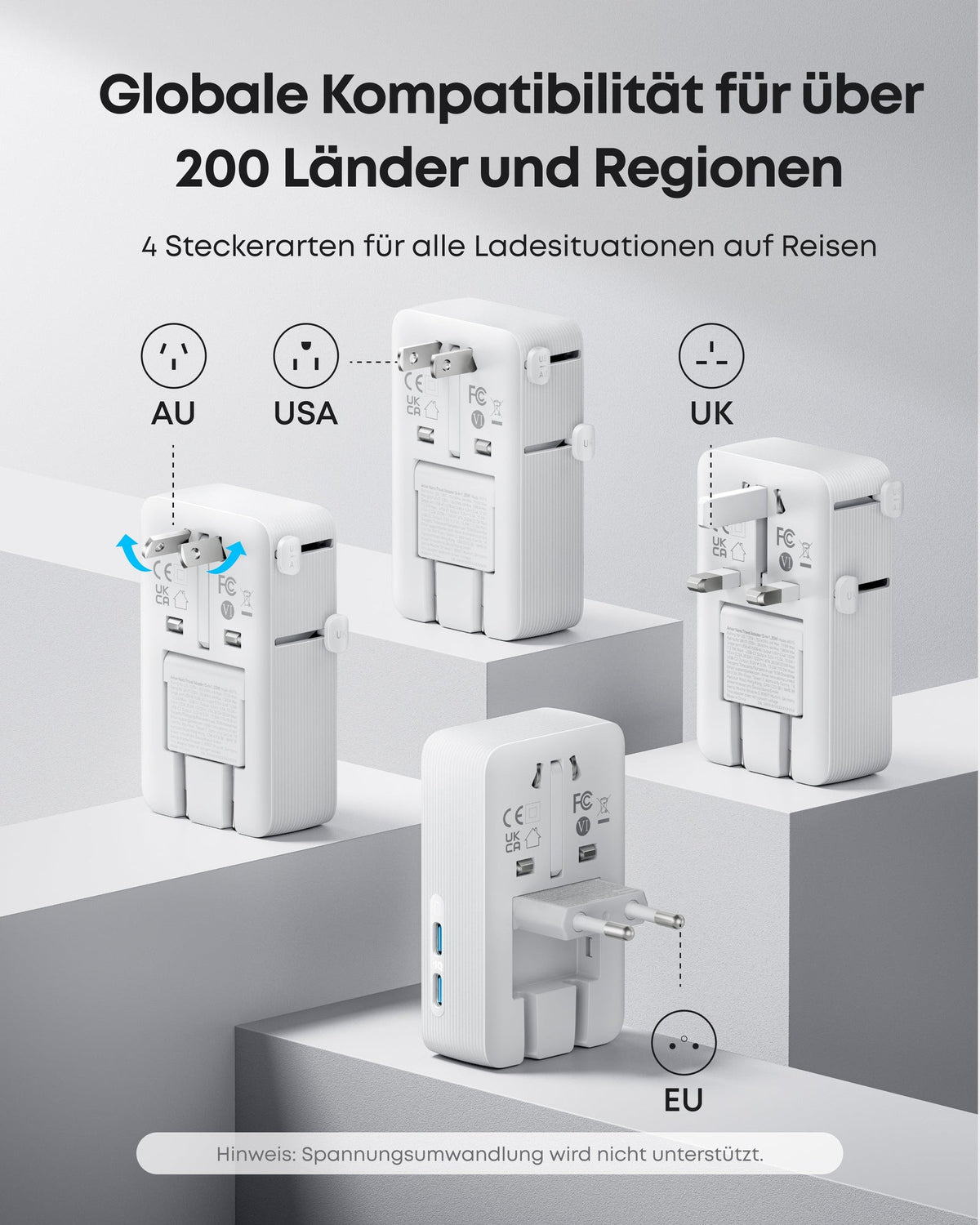 ANKERXI Nano Travel Adapter (5-in-1, 20W)