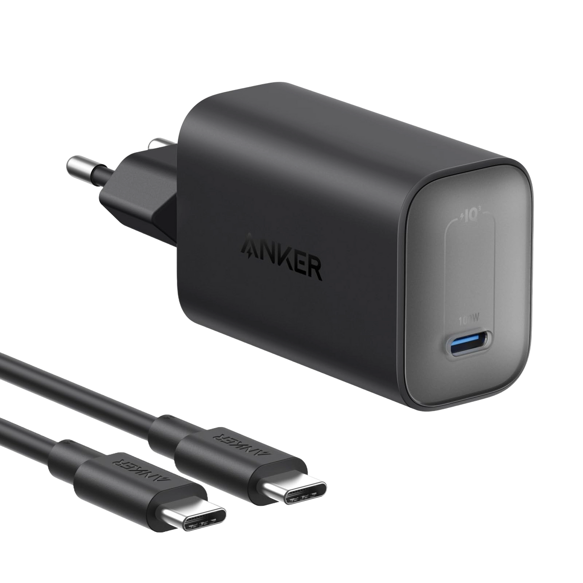 ANKERXI Nano Charger (100W) with USB-C cable black