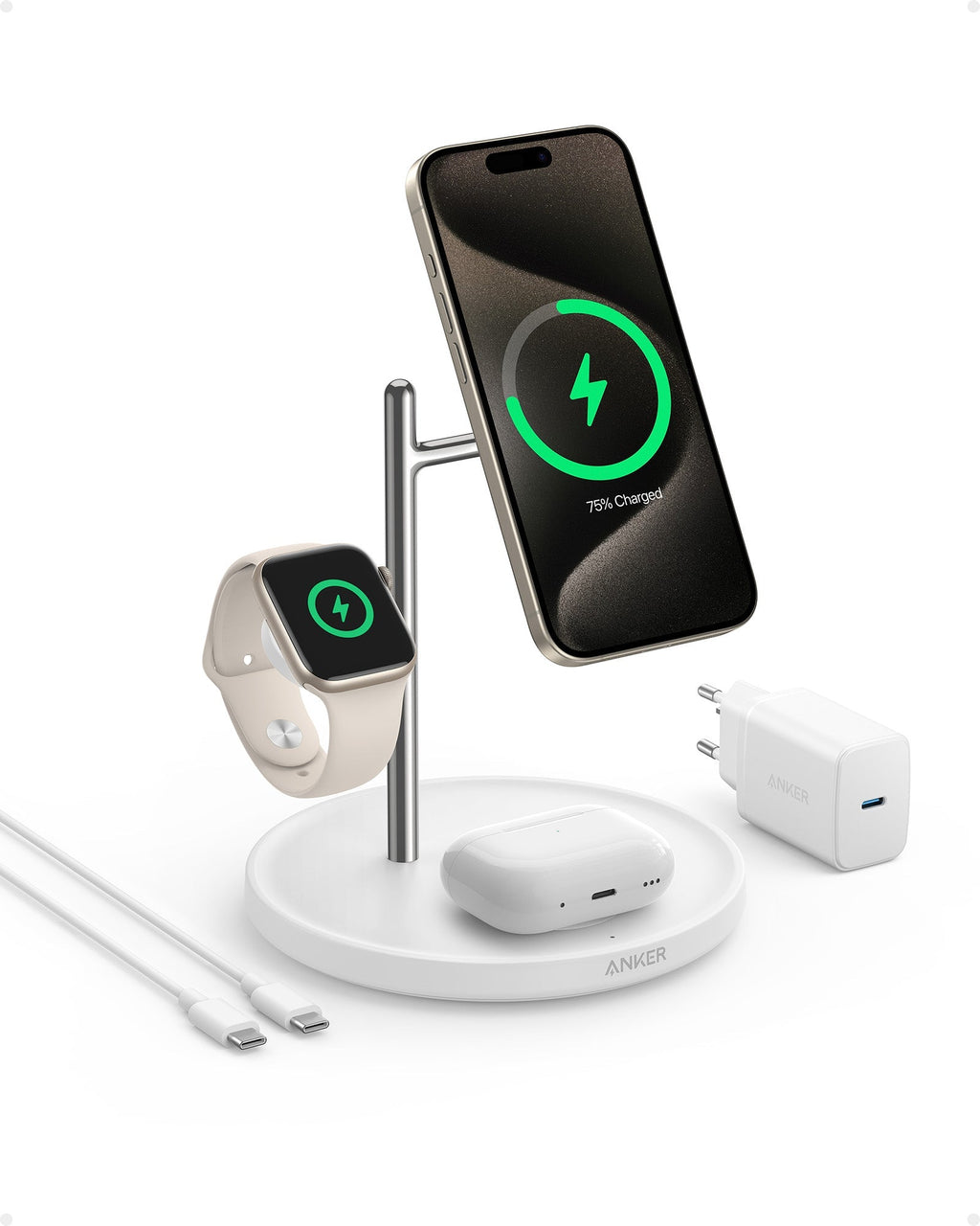 ANKERXI MagGo wireless Charging Station (3-in-1 Stand) white
