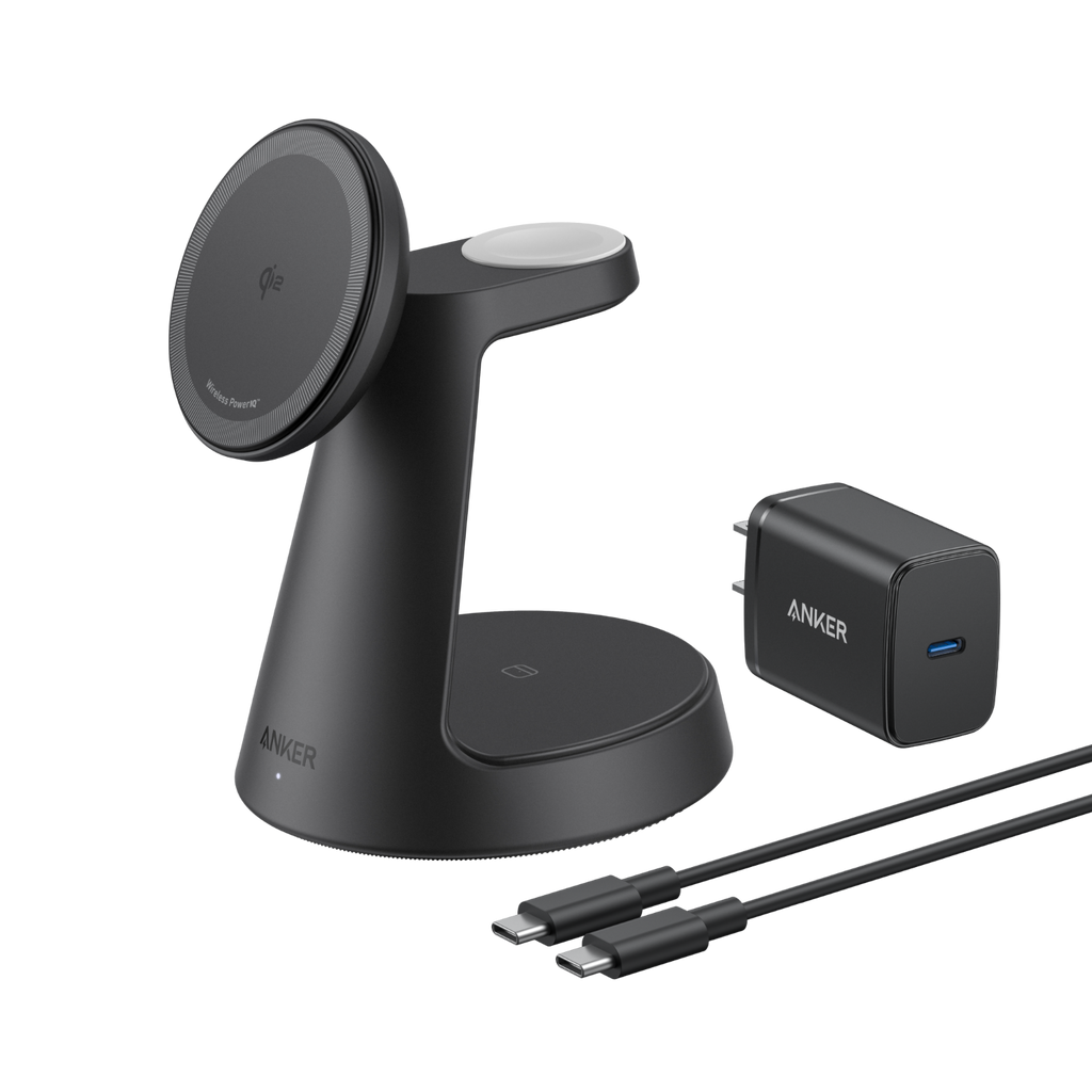 ANKERXI MagGo Wireless Charging Station (3-in-1, dock Stand) Black - Default Title
