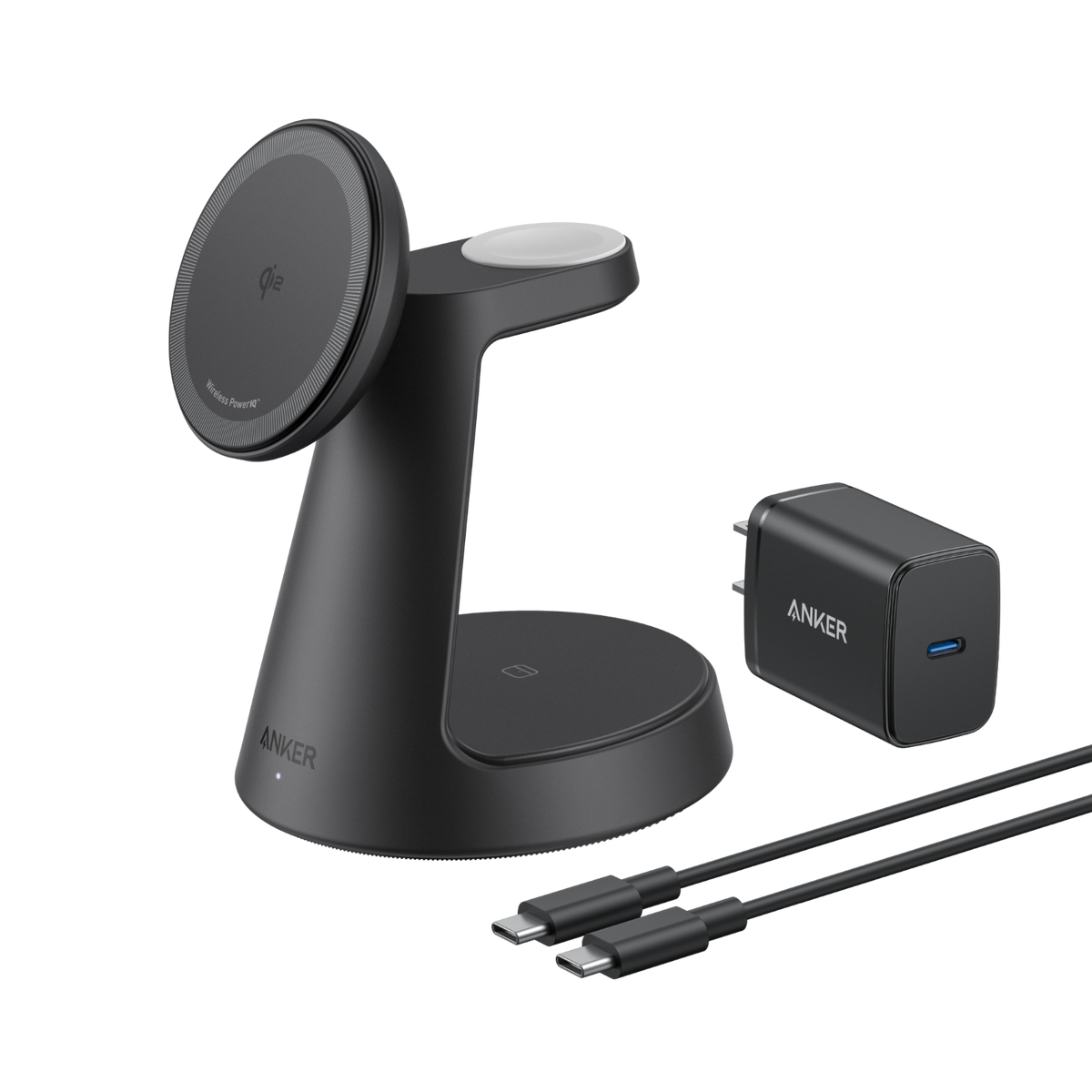 ANKERXI MagGo Wireless Charging Station (3-in-1, dock Stand) Black - Default Title