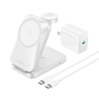 ANKERXI Prime Wireless Charging Station (3-in-1, MagGo, AirCool, Foldable) - Radiant White