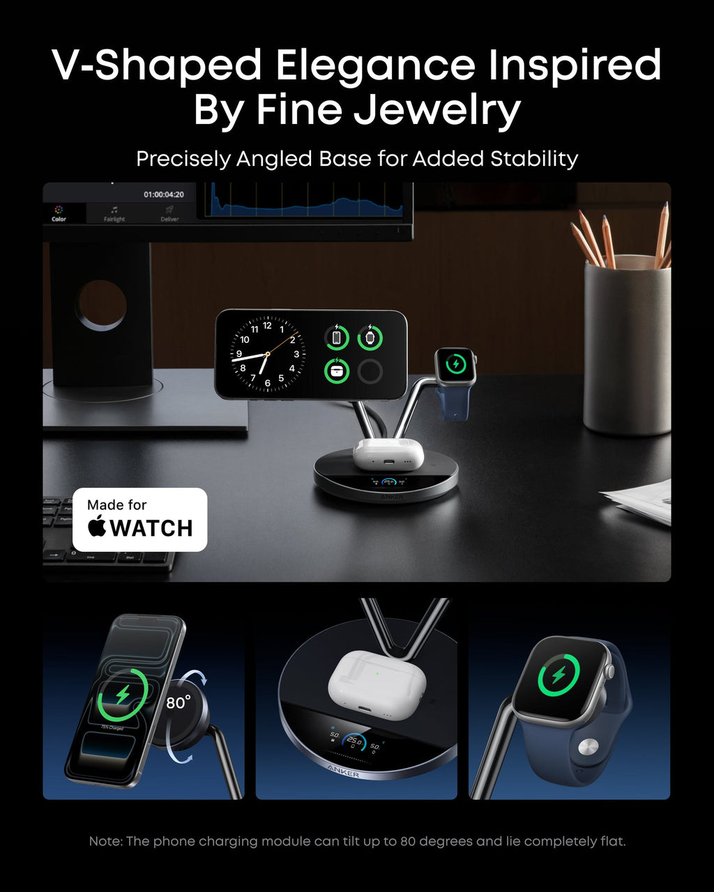 ANKERXI Prime Wireless Charging Station (3-in-1, MagGo, AirCool, dock Stand)