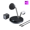 ANKERXI Prime Wireless Charging Station (3-in-1, MagGo, AirCool, dock Stand) - Black Stone