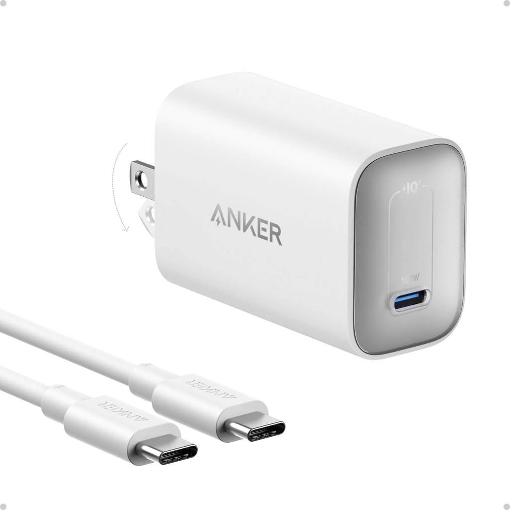 ANKERXI Nano Charger (100W) with USB-C Cable Shell White - Default Title