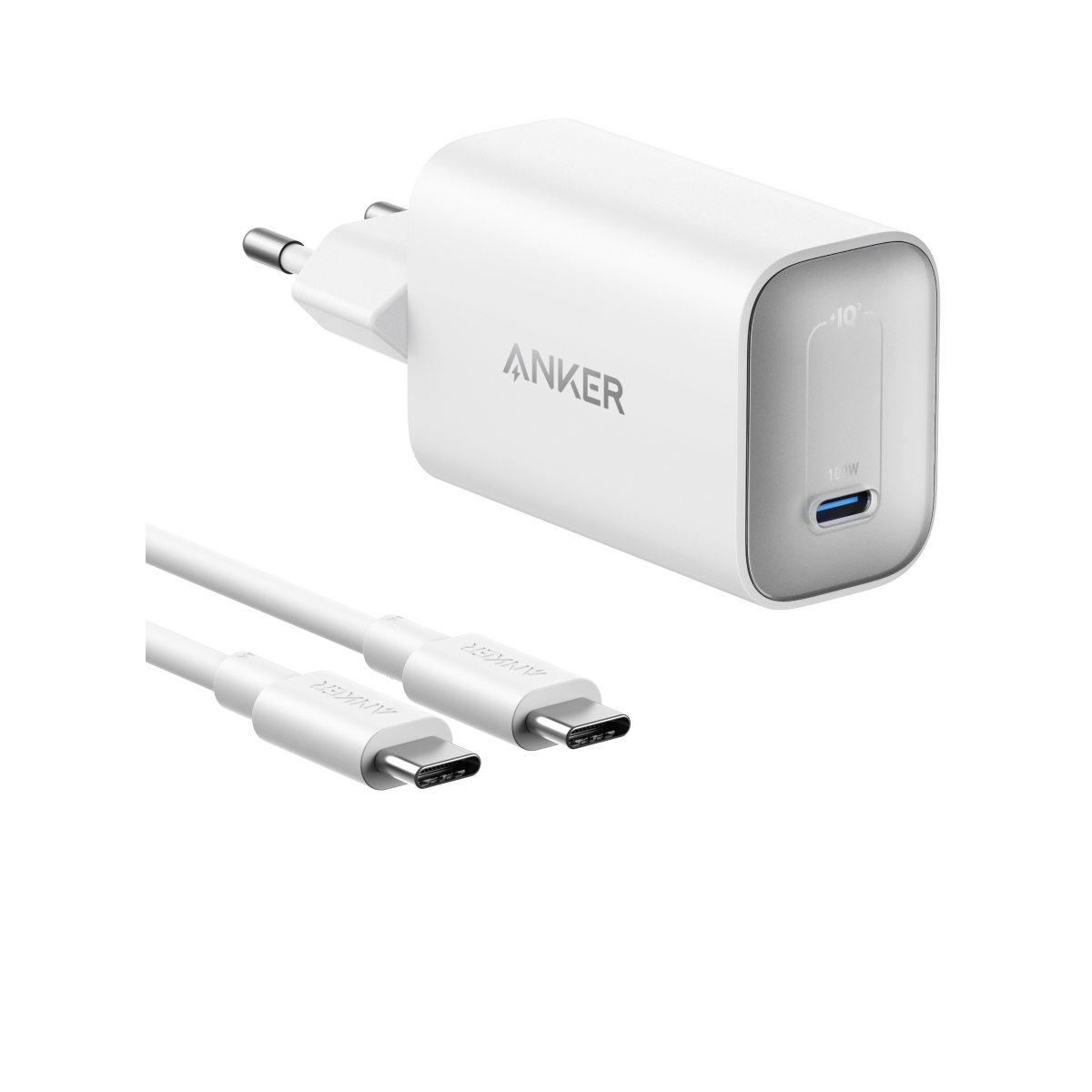 ANKERXI Nano Charger (100W) with USB-C cable white