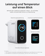 ANKERXI Power Bank (25K, 165W, Built-in + Retractable cable) + ANKERXI Charger (140W, 4-Port, PD 3.1) with USB-C cable black