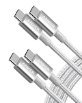 ANKERXI 333 USB-C to USB-C Cable (6ft Nylon, 2-Pack) Silver - Default Title