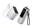 ANKERXI Power Bank (25K, 165W, Built-in + Retractable cable) + ANKERXI Charger (140W, 4-Port, PD 3.1) with USB-C cable silver - Default Title