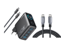 ANKERXI Charger (140W, 4-Port, PD 3.1) with USB-C cable + ANKERXI Prime USB-C on USB-C cable (240W, Upcycled-Braided Design, 1,8m) - Default Title