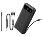 ANKERXI Power Bank (20K, 87W, Built-in USB-C cable) + ANKERXI 2-in-1 USB-C on USB-C cable (120cm, 140W, Flecht-Design) black - Default Title