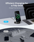 ANKERXI MagGo Wireless Charging Station (3-in-1, dock Stand) Black