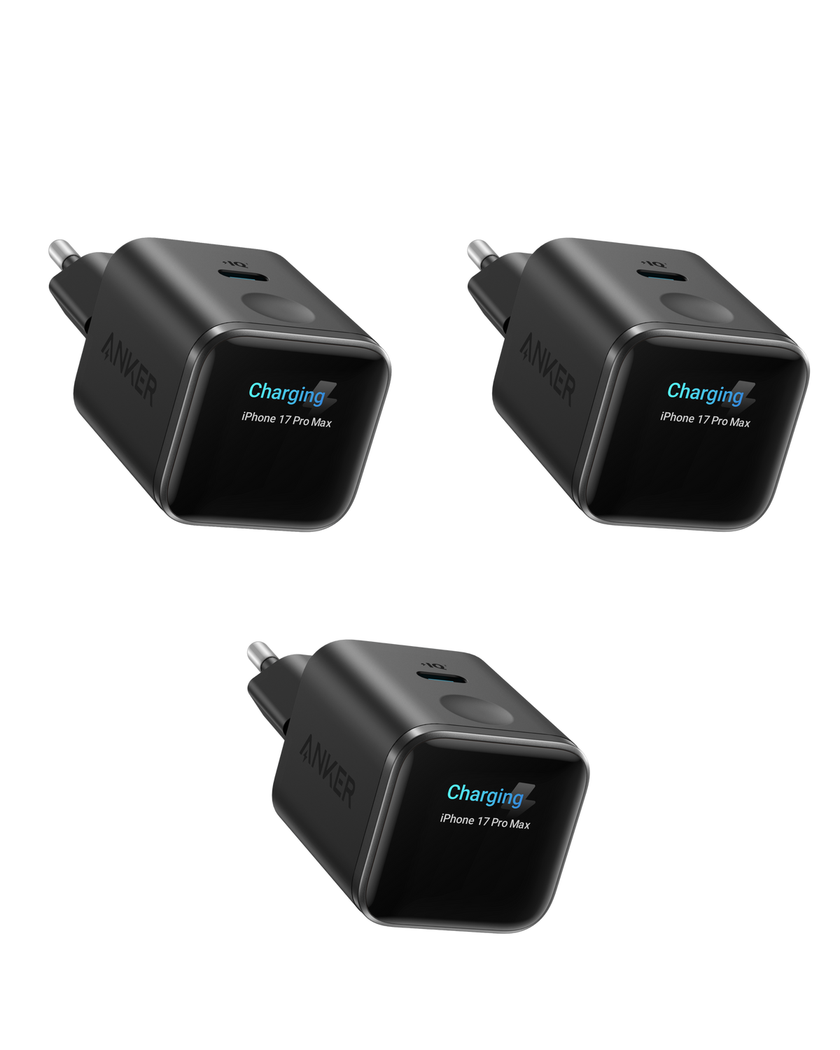 ANKERXI Nano 45W Smart Display-Charger (3-pack) Black Stone | 3-Pack - Default Title