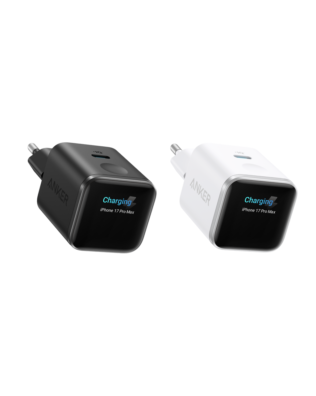 ANKERXI Nano 45W Smart Display-Charger (2-pack) White + Blue | 1-Pack Each