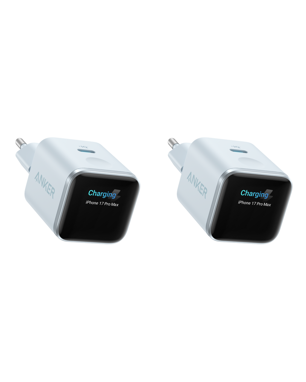 ANKERXI Nano 45W Smart Display-Charger (2-pack) Misty Blue | 2-Pack - Default Title