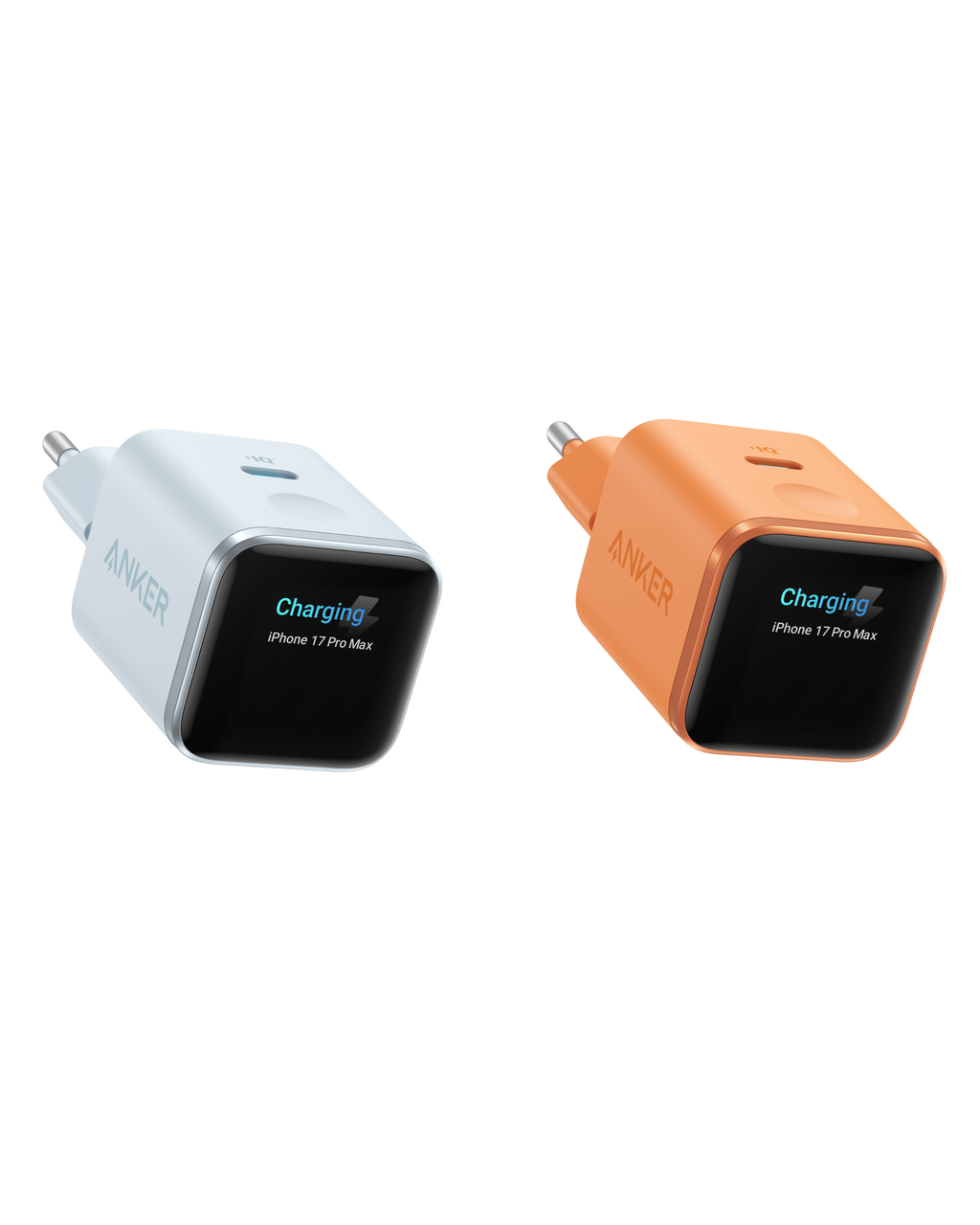 ANKERXI Nano 45W Smart Display-Charger (2-pack) Orange + White | 1-Pack Each