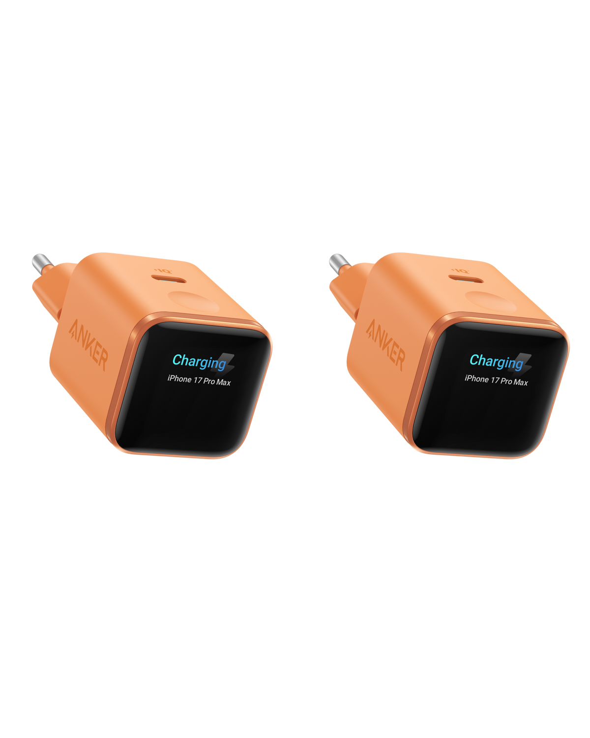 ANKERXI Nano 45W Smart Display-Charger (2-pack) White + Blue | 1-Pack Each