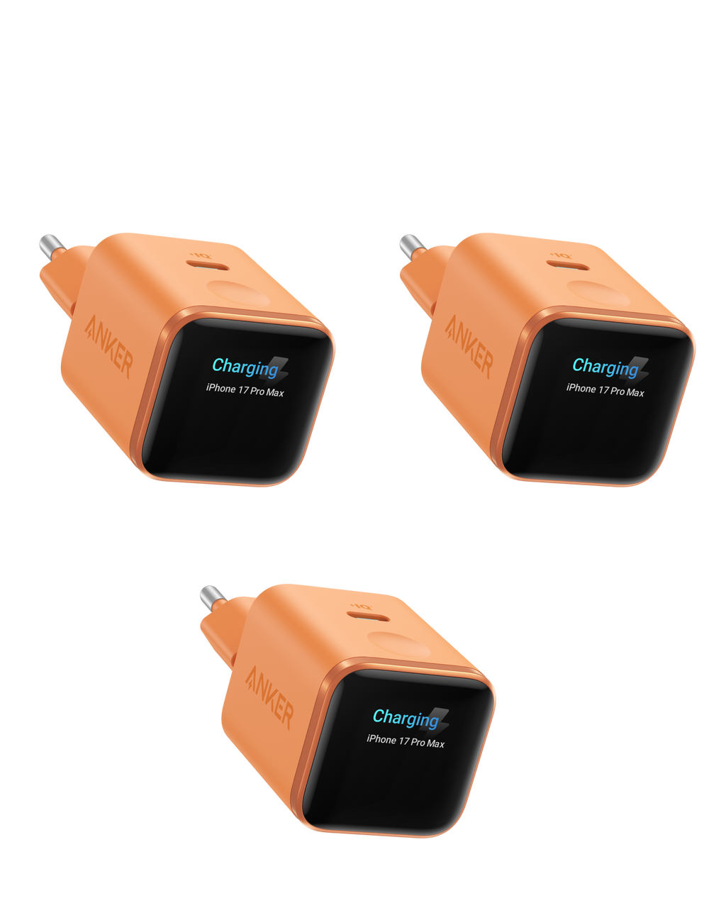 ANKERXI Nano 45W Smart Display-Charger (3-pack) Orange | 3-Pack - Default Title