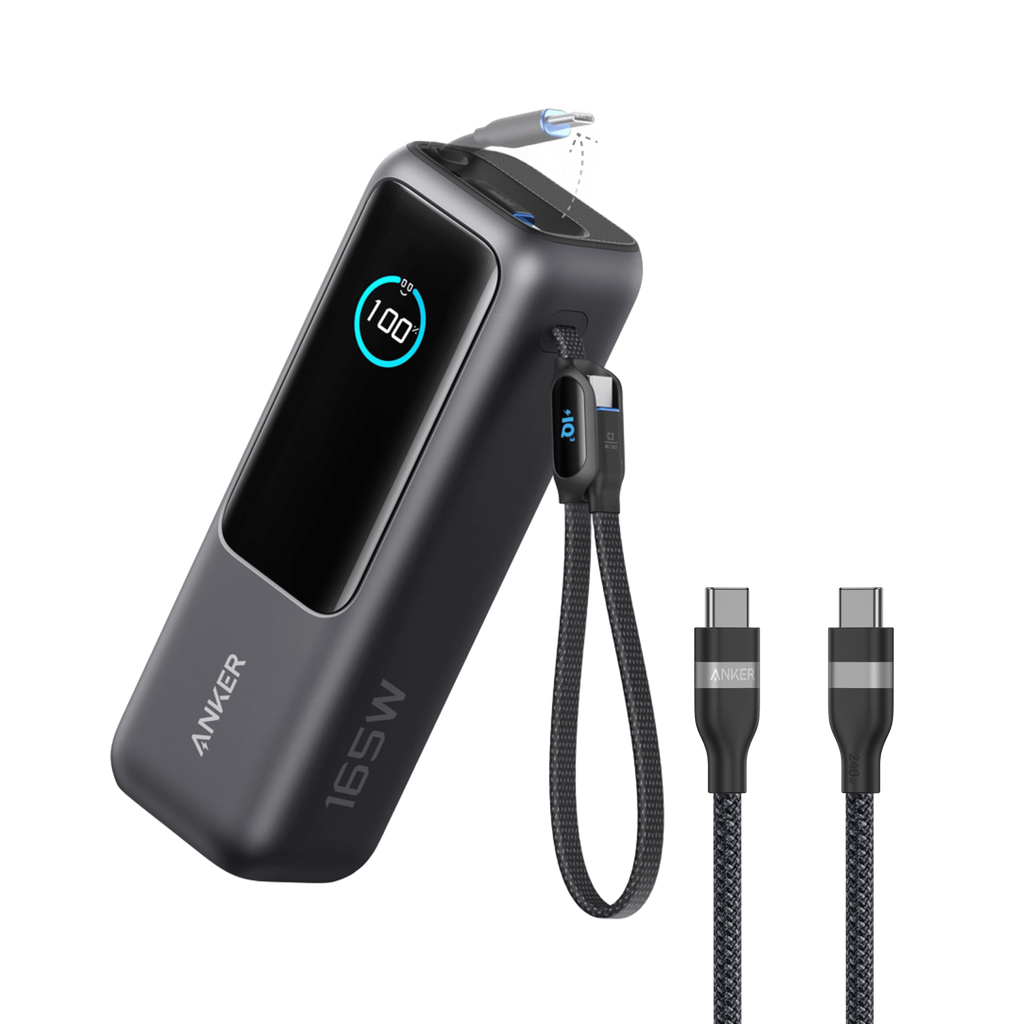 ANKERXI Power Bank (25K, 165W, Built-In Cables) with 240W USB-C Cable - Default Title