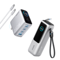 Travel Power kit | ANKERXI 165W Power Bank and 140W 4-Port Laptop Charger (Silver) Silver - Default Title