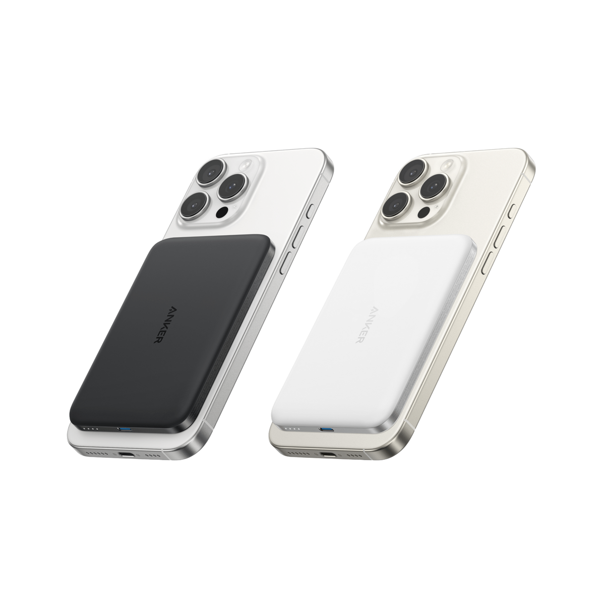 ANKERXI Nano Power Bank (5K, MagGo, Slim) black*1 + white*1 - Default Title