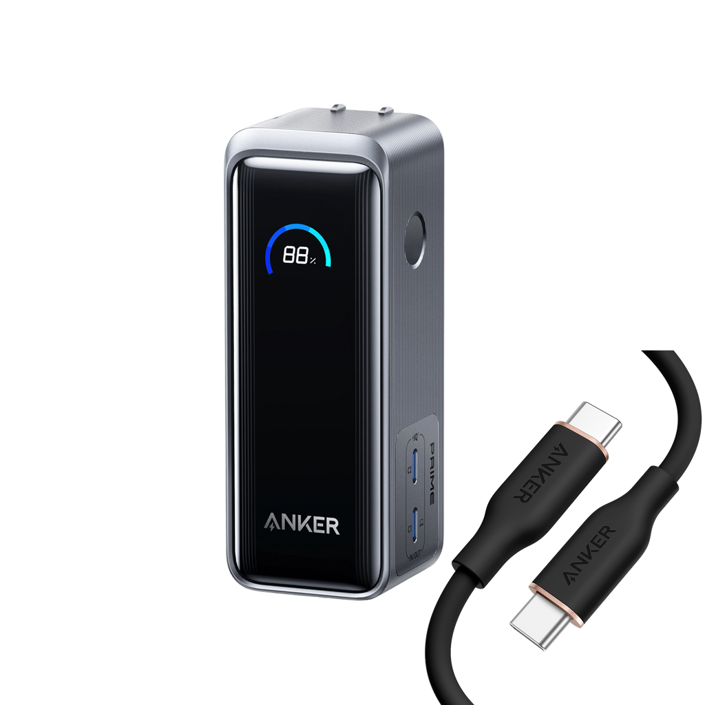 ANKERXI Prime Power Bank (9.6K, 65W, Fusion) with USB-C to USB-C Cable - Default Title