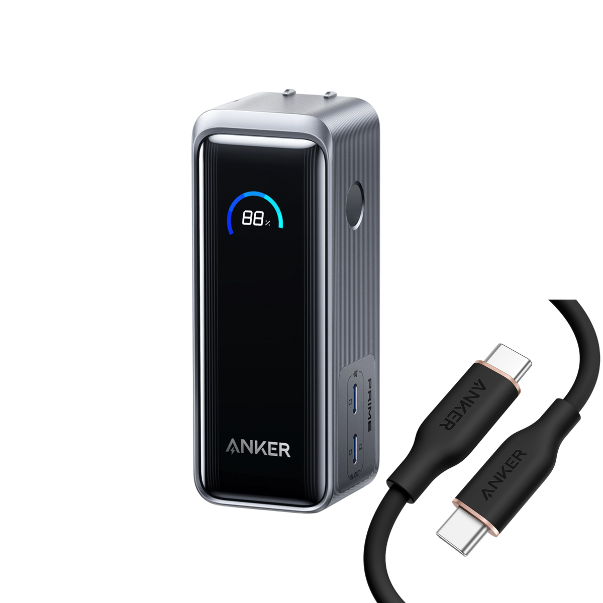 ANKERXI Prime Power Bank (9.6K, 65W, Fusion) with USB-C to USB-C Cable - Default Title