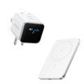 ANKERXI Nano 45W Smart Display Charger and 5K Wireless Power Bank White - Default Title