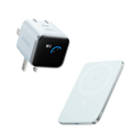 ANKERXI Nano 45W Smart Display Charger and 5K Wireless Power Bank Misty Blue - Default Title