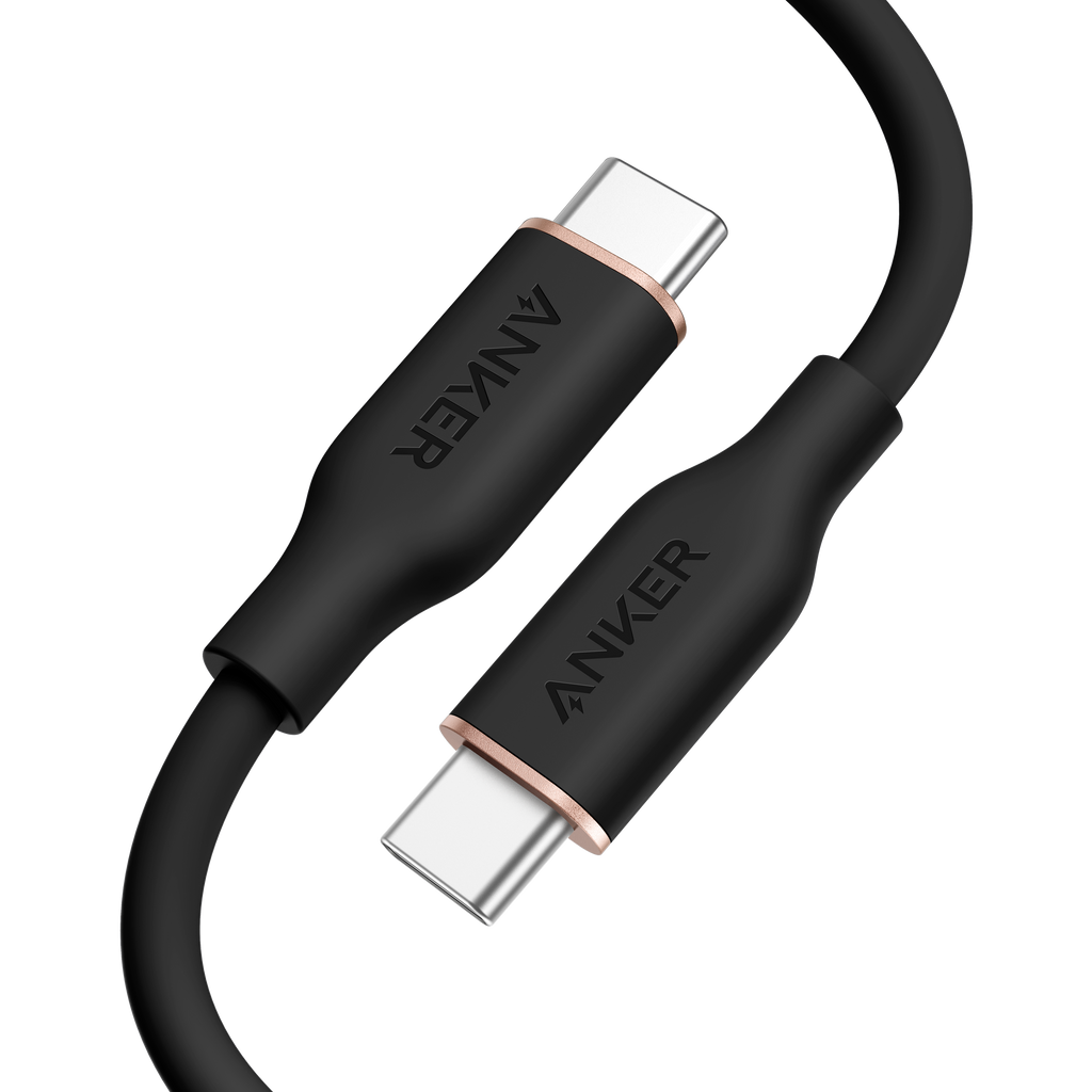 ANKERXI USB-C to USB-C Cable (240W, Silicone) 3ft / - Midnight Black / 3 ft