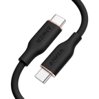 ANKERXI USB-C to USB-C Cable (240W, Silicone) 3ft / - Midnight Black / 3 ft