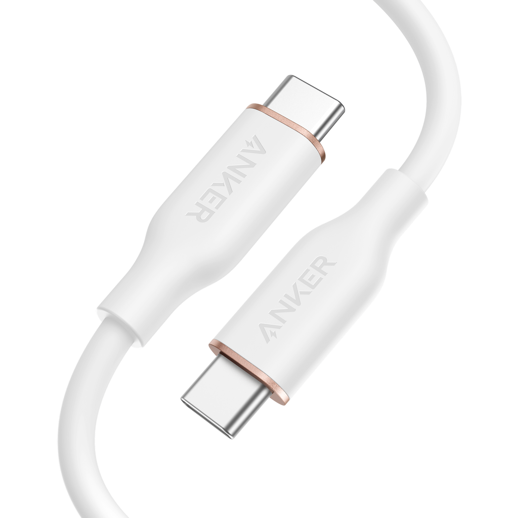 ANKERXI USB-C to USB-C Cable (240W, Silicone) 3ft / - Cloud White