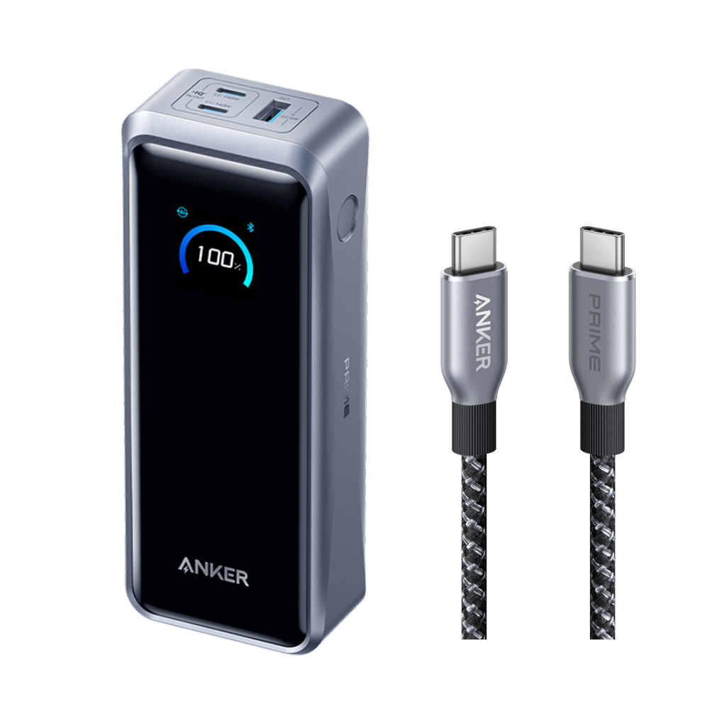 ANKERXI Prime Power Bank (26K, 300W) + ANKERXI Prime USB-C to USB-C-cable (240W, recycled-braided) - Default Title