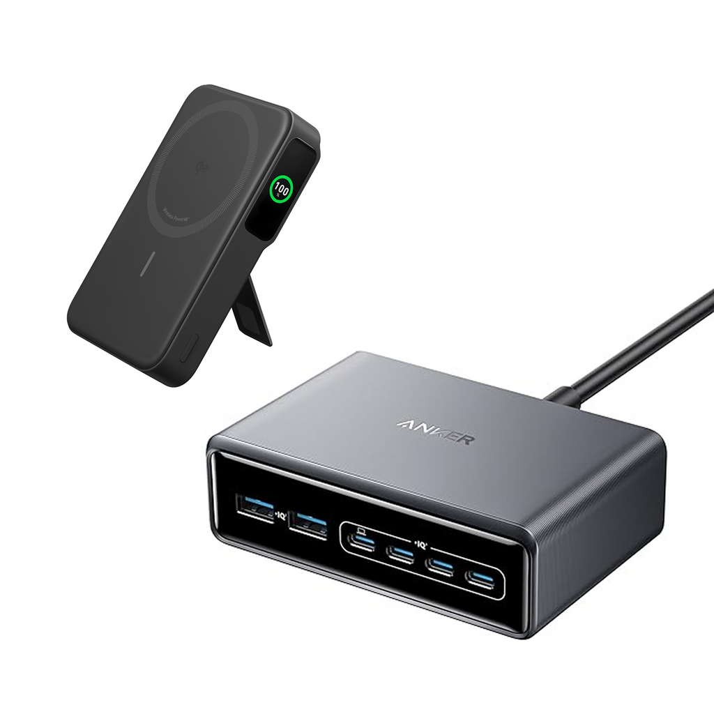 ANKERXI Prime Charger (200W, 6 ports, GaN) + ANKERXI MagGo Power Bank (10K)